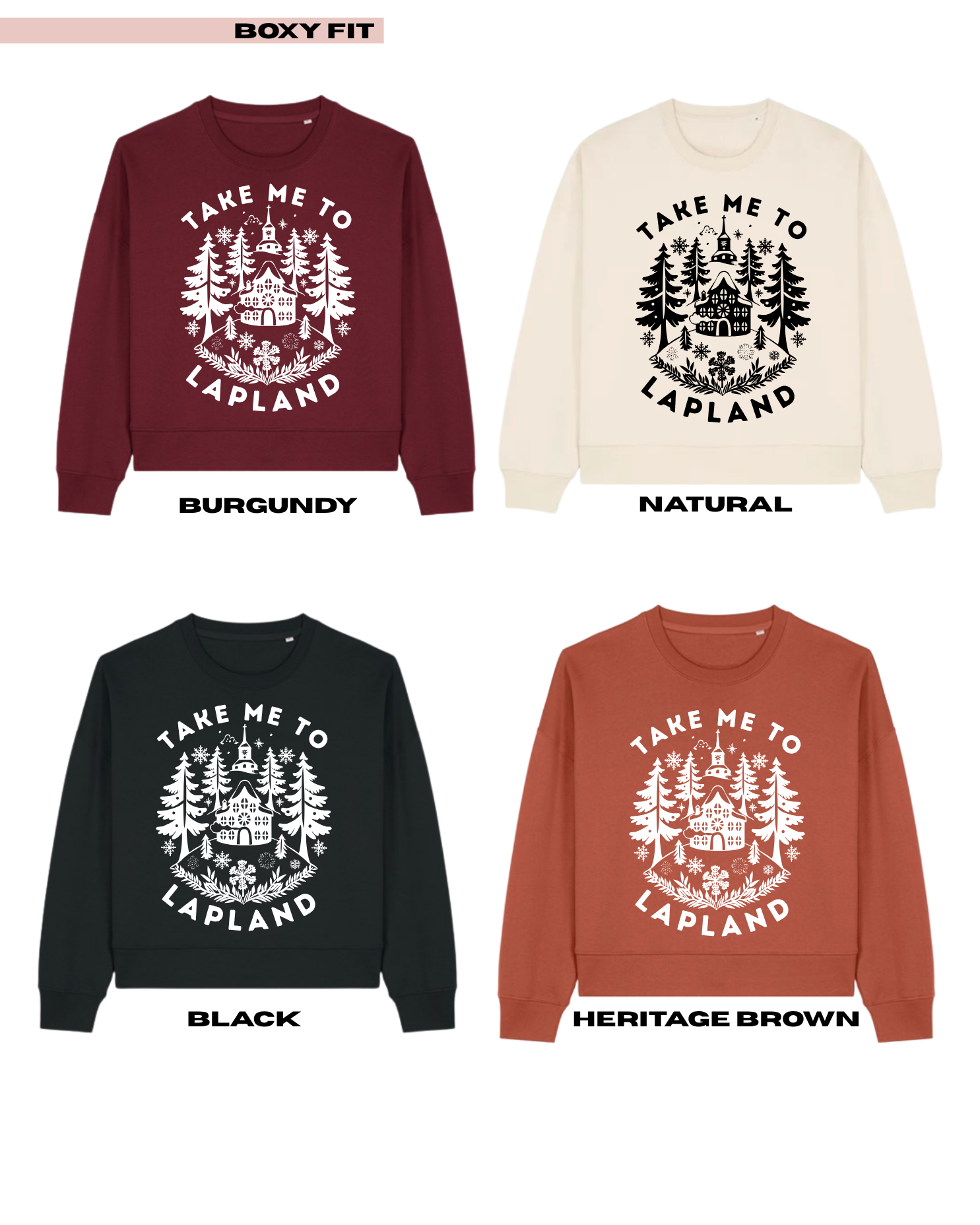 ADULTS Take Me To Lapland Woodland Christmas Jumper  - BOXY FIT