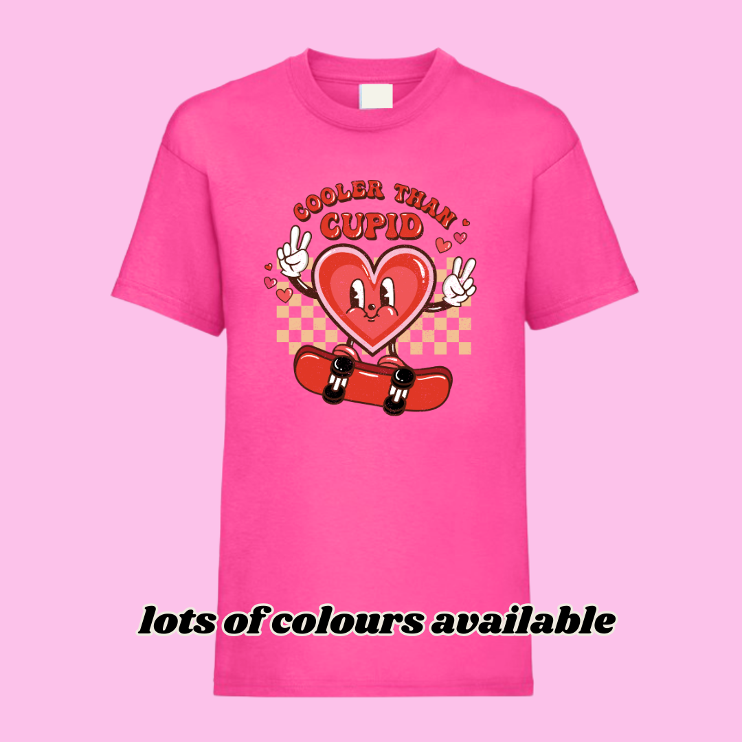 Adults COOLER THAN CUPID RETRO T Shirt