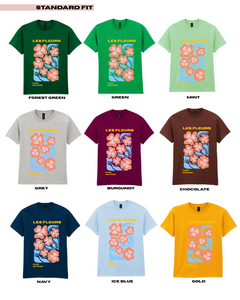 Adults LES FLEURS #3 Abstract Floral TShirt