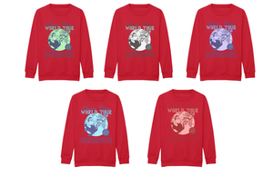 Adults BRIGHT RED Santa World Tour Sweatshirt