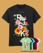 Load image into Gallery viewer, Adults TAKE THE RISK Floral Graphic TShirt
