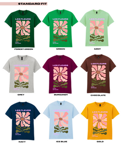 Adults LES FLEURS #4 Abstract Floral TShirt