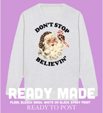 Load image into Gallery viewer, Kids READY MADE Don’t Stop Believin’ Sweatshirt in GREY
