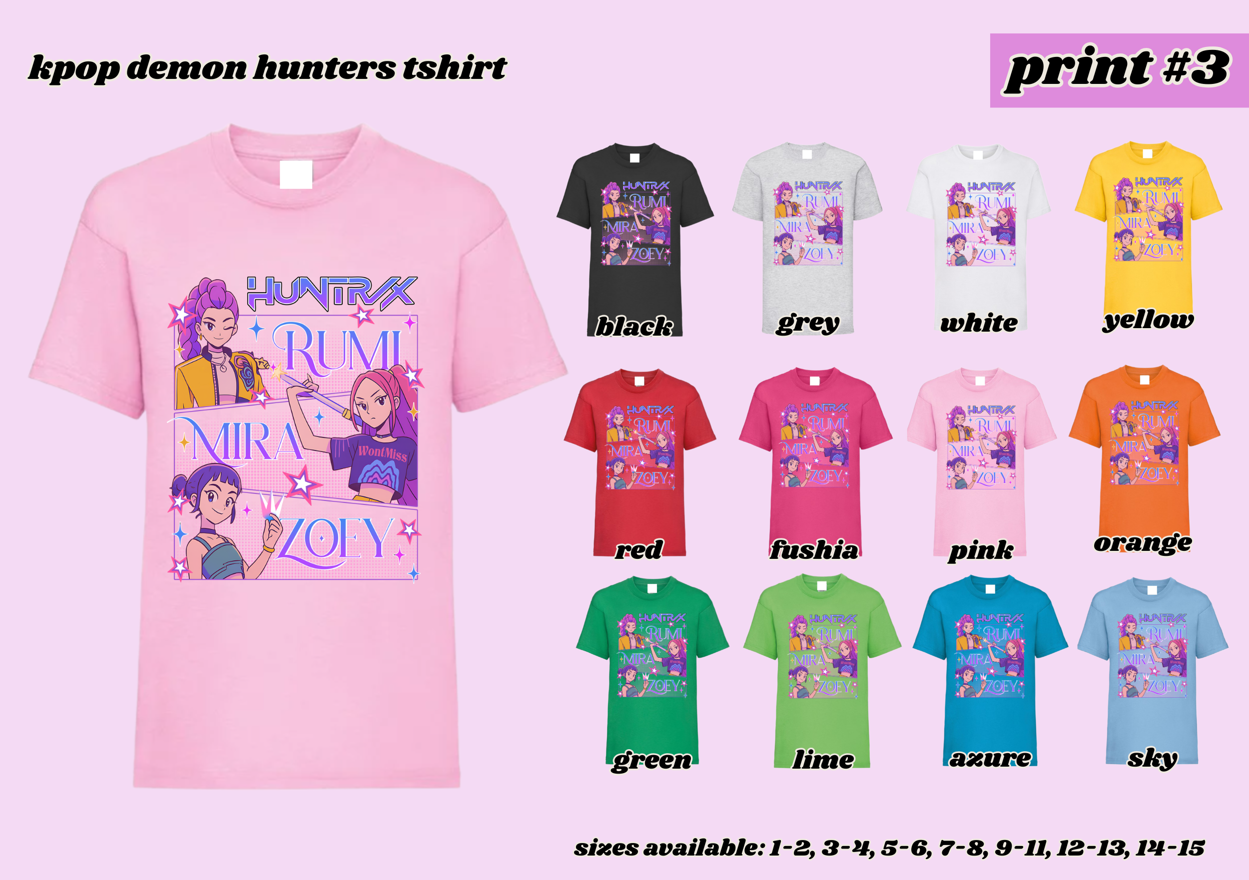 PRINT # 3 KPOP Demon Hunters TShirt