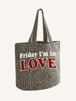 Load image into Gallery viewer, Friday I'm In Love Leopard Print Tote
