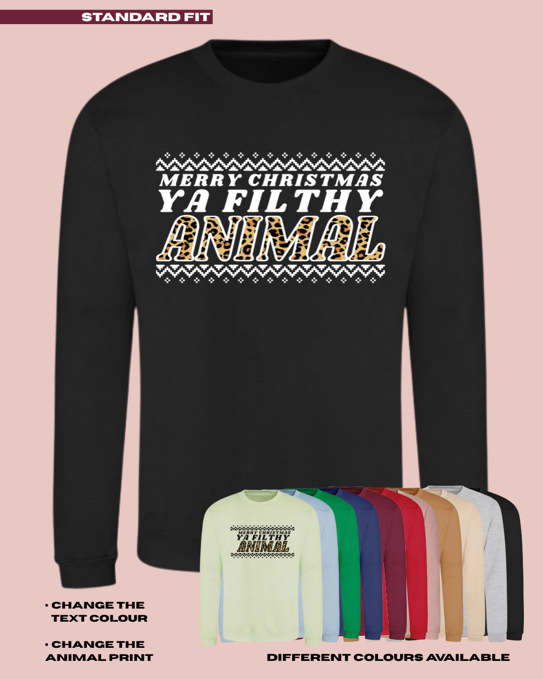 ADULTS Filthy Animal Christmas Jumper - STANDARD FIT
