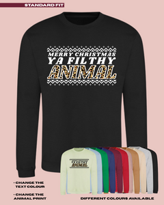 ADULTS Filthy Animal Christmas Jumper - STANDARD FIT