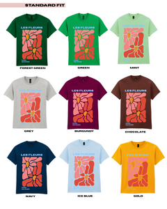 Adults LES FLEURS #7 Abstract Floral TShirt
