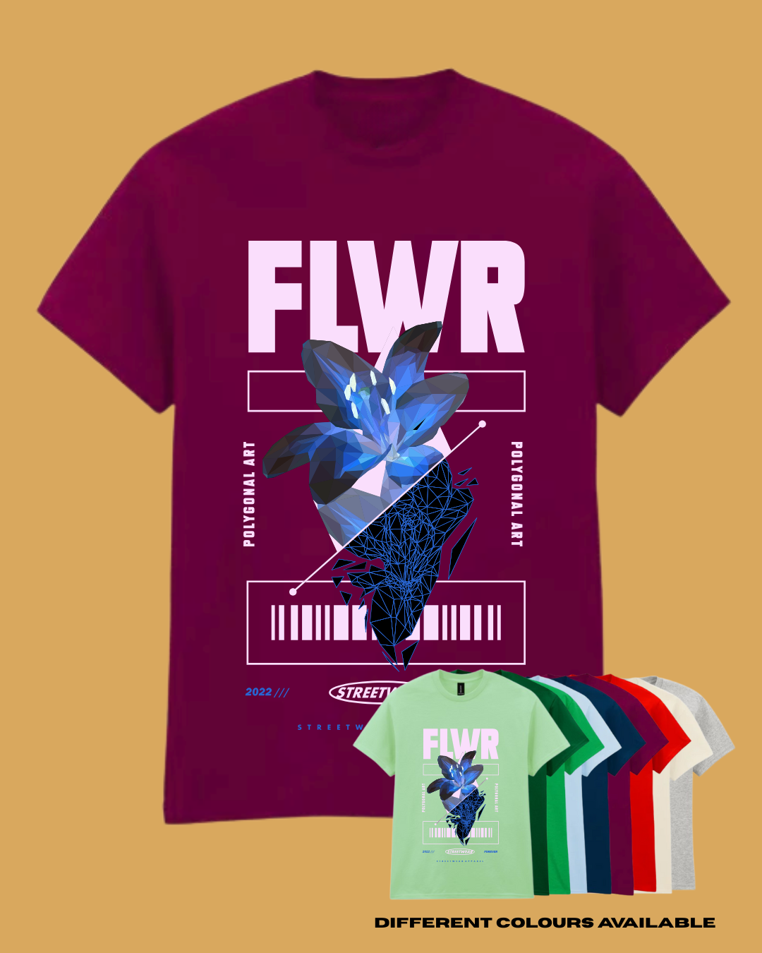 Adults FLWR Floral Graphic TShirt