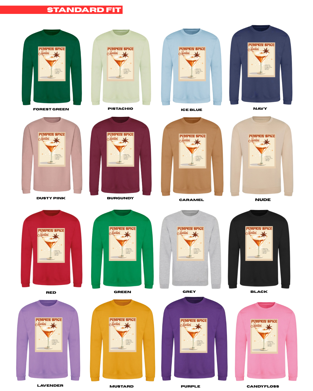 ADULTS Pumpkin Spice Martini Jumper - STANDARD FIT