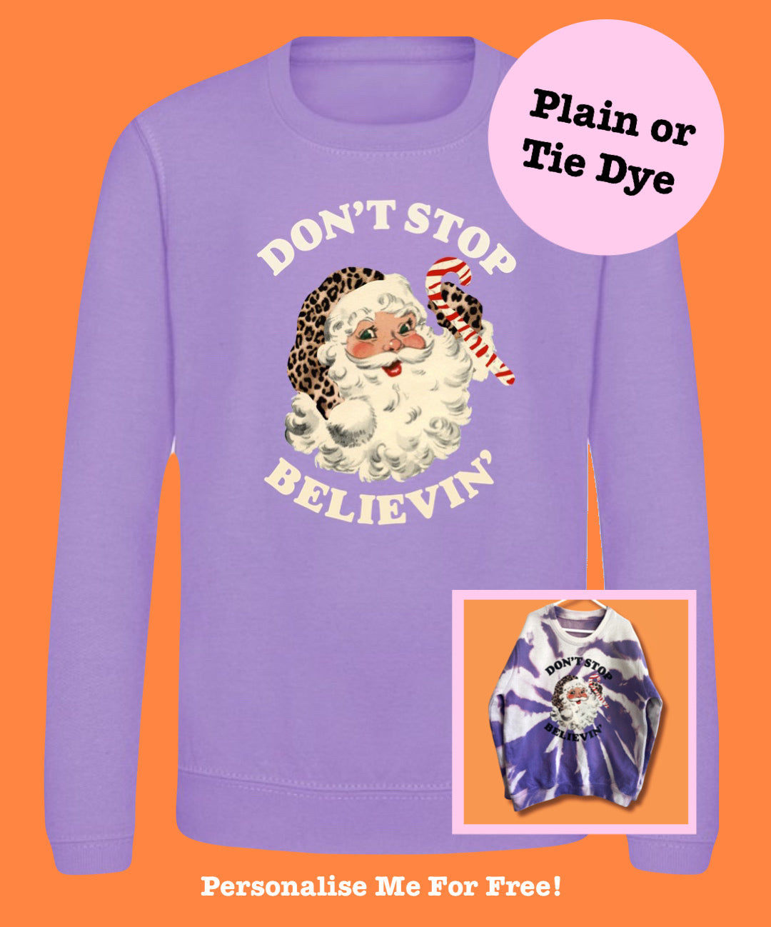 Adults LAVENDER Don’t Stop Believing Sweatshirt