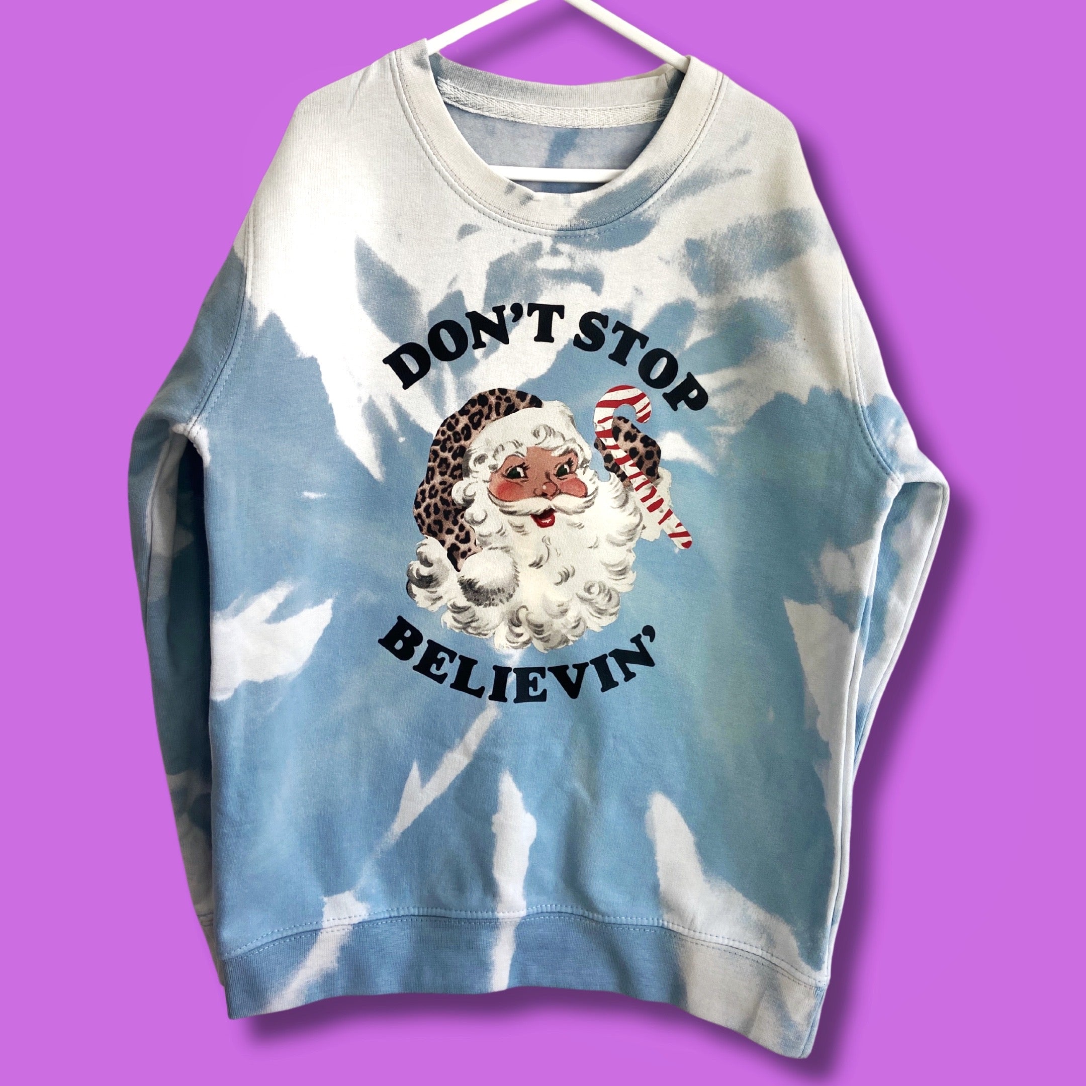 Adults LIGHT BLUE Don’t Stop Believing Sweatshirt