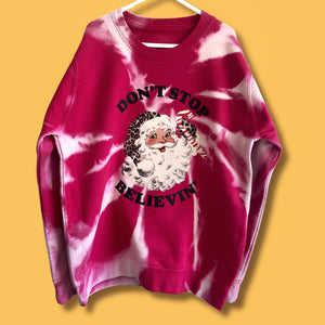 Kids FUSHIA Don’t Stop Believing Sweatshirt