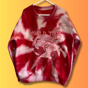 Kids BRIGHT RED Santa World Tour Sweatshirt