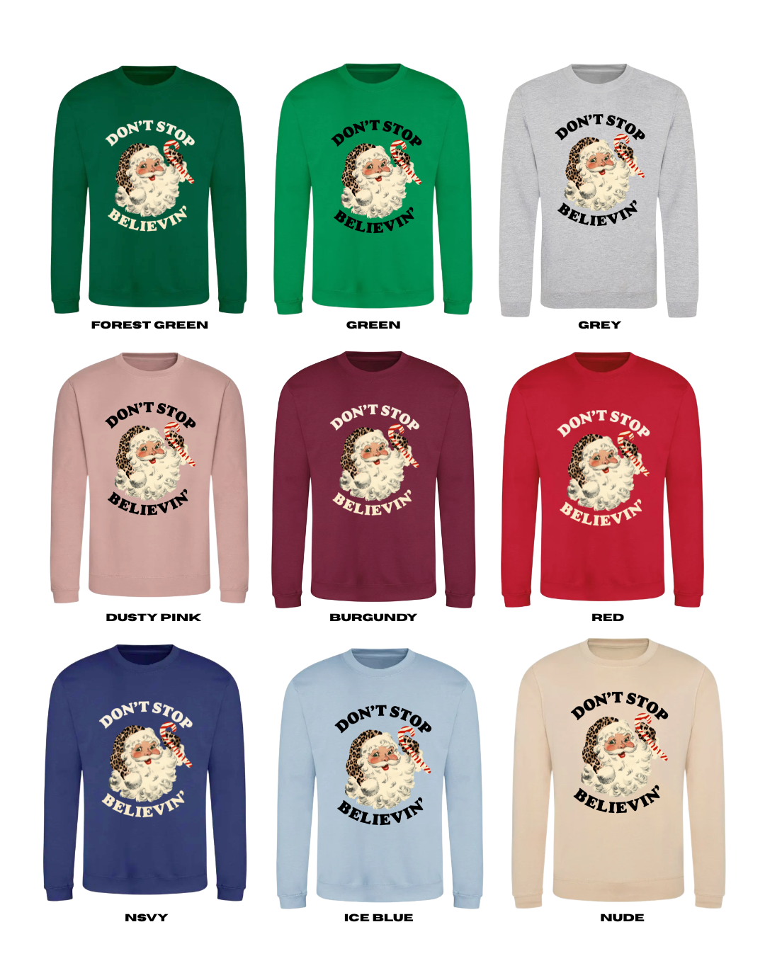 KIDS Don't Stop Believin' Christmas Jumper - STANDARD FIT