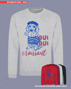 ADULTS Oui Oui Croissant Jumper - PLUS FIT