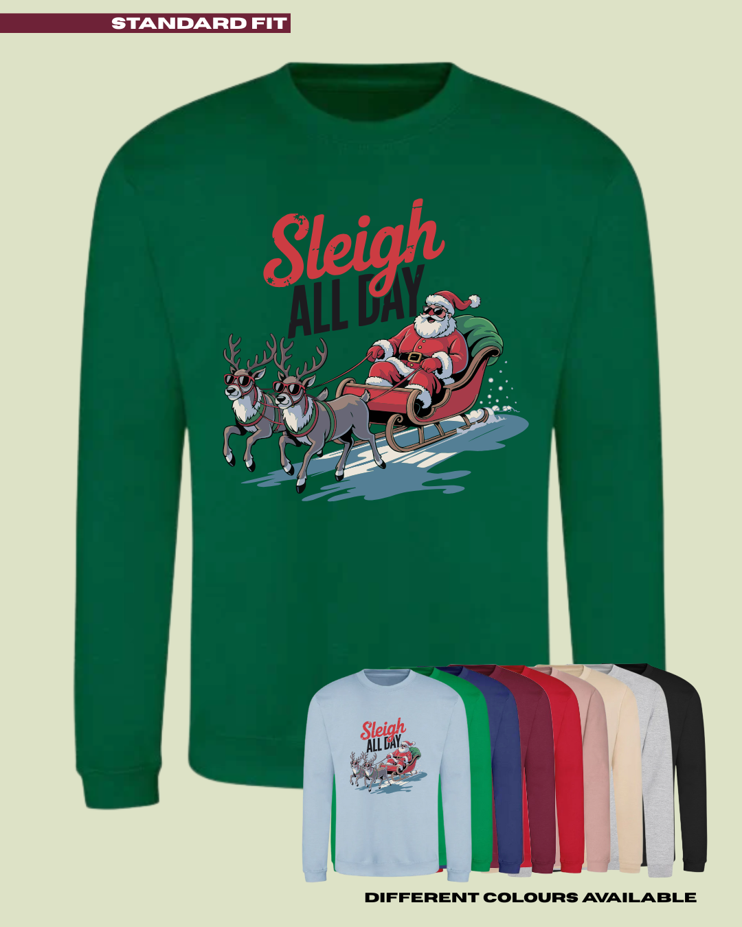 KIDS Sleigh All Day Christmas Jumper - STANDARD FIT