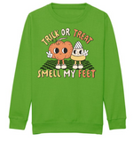 Load image into Gallery viewer, Adults TRICK OR TREAT SMELL MY FEET Sweatshirt
