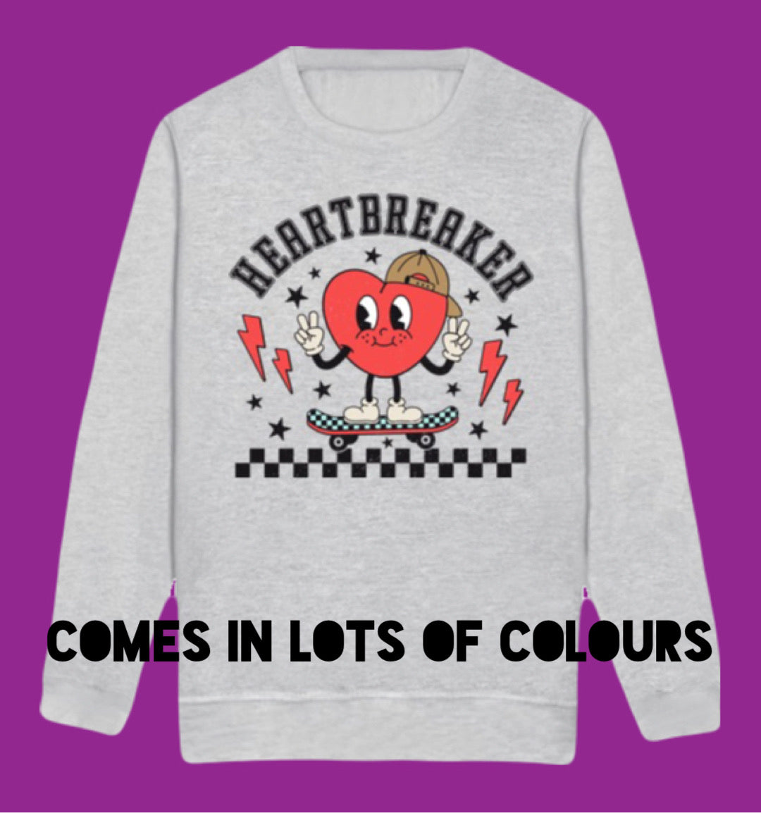 Kids HEARTBREAKER Cute Retro Sweatshirt