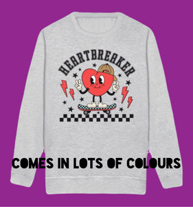 Kids HEARTBREAKER Cute Retro Sweatshirt