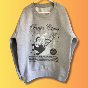 Adults GREY Santa World Tour Sweatshirt