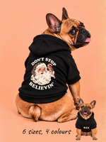Load image into Gallery viewer, Don't Stop Believin' Personalised Christmas Dog Hoodie
