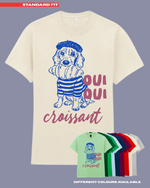 Load image into Gallery viewer, ADULTS Oui Oui Croissant TShirt  - STANDARD FIT
