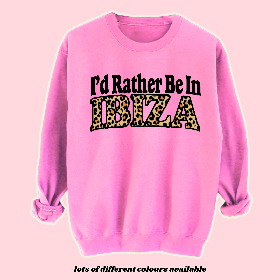 Adults I'D RATHER BE IN IBIZA Sweatshirt