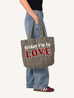 Load image into Gallery viewer, Friday I'm In Love Leopard Print Tote
