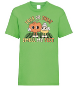 Load image into Gallery viewer, Kids TRICK OR TREAT SMELL MY FEET T Shirt
