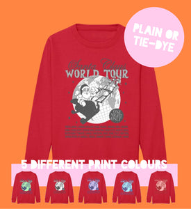 Adults BRIGHT RED Santa World Tour Sweatshirt