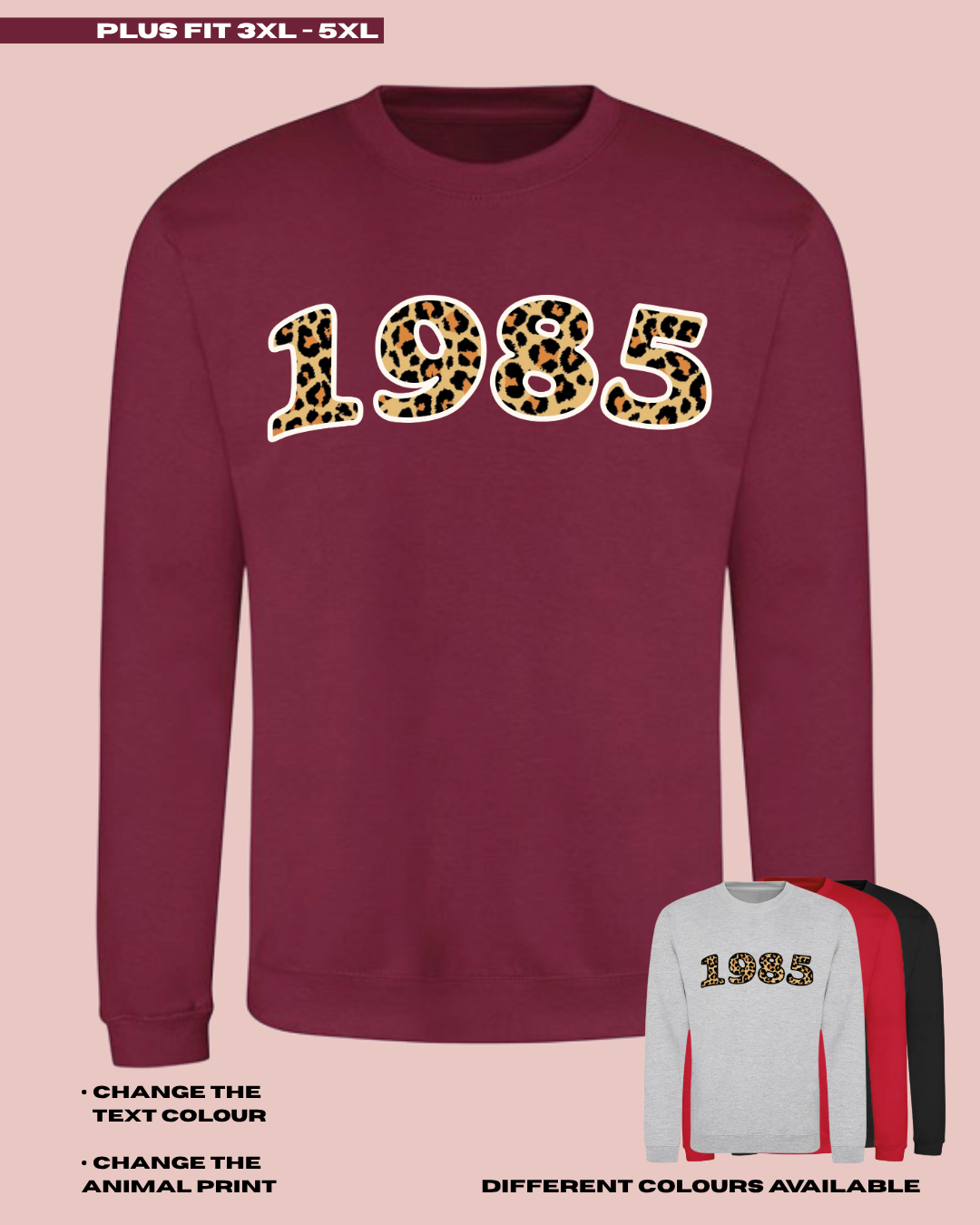 ADULTS Custom Birth Year Jumper - PLUS FIT