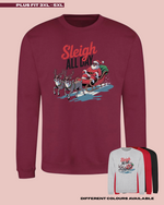 Load image into Gallery viewer, ADULTS Sleigh All Day Christmas Jumper - PLUS FIT

