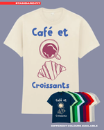 Load image into Gallery viewer, ADULTS Cafe Et Croissants TShirt  - STANDARD FIT
