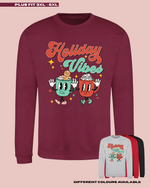 Load image into Gallery viewer, ADULTS Holiday Vibes Christmas Jumper - PLUS FIT
