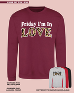 Load image into Gallery viewer, ADULTS Friday I&#39;m In Love Jumper - PLUS FIT
