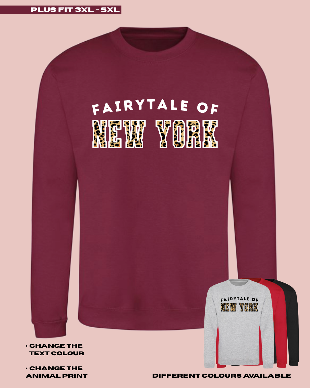 ADULTS Fairytale Of New York Christmas Jumper - PLUS FIT