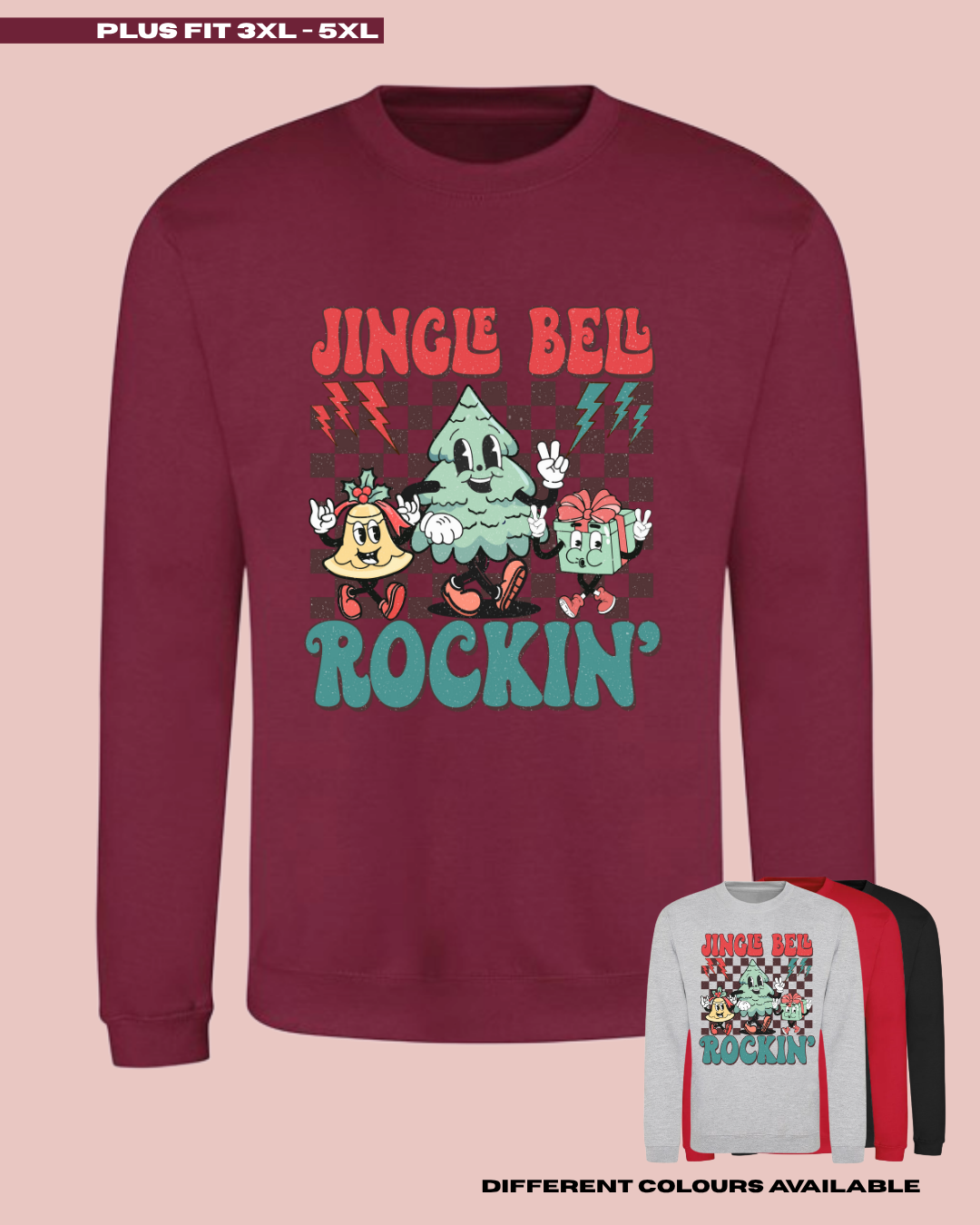 ADULTS Jingle Bell Rockin' Christmas Jumper - PLUS FIT