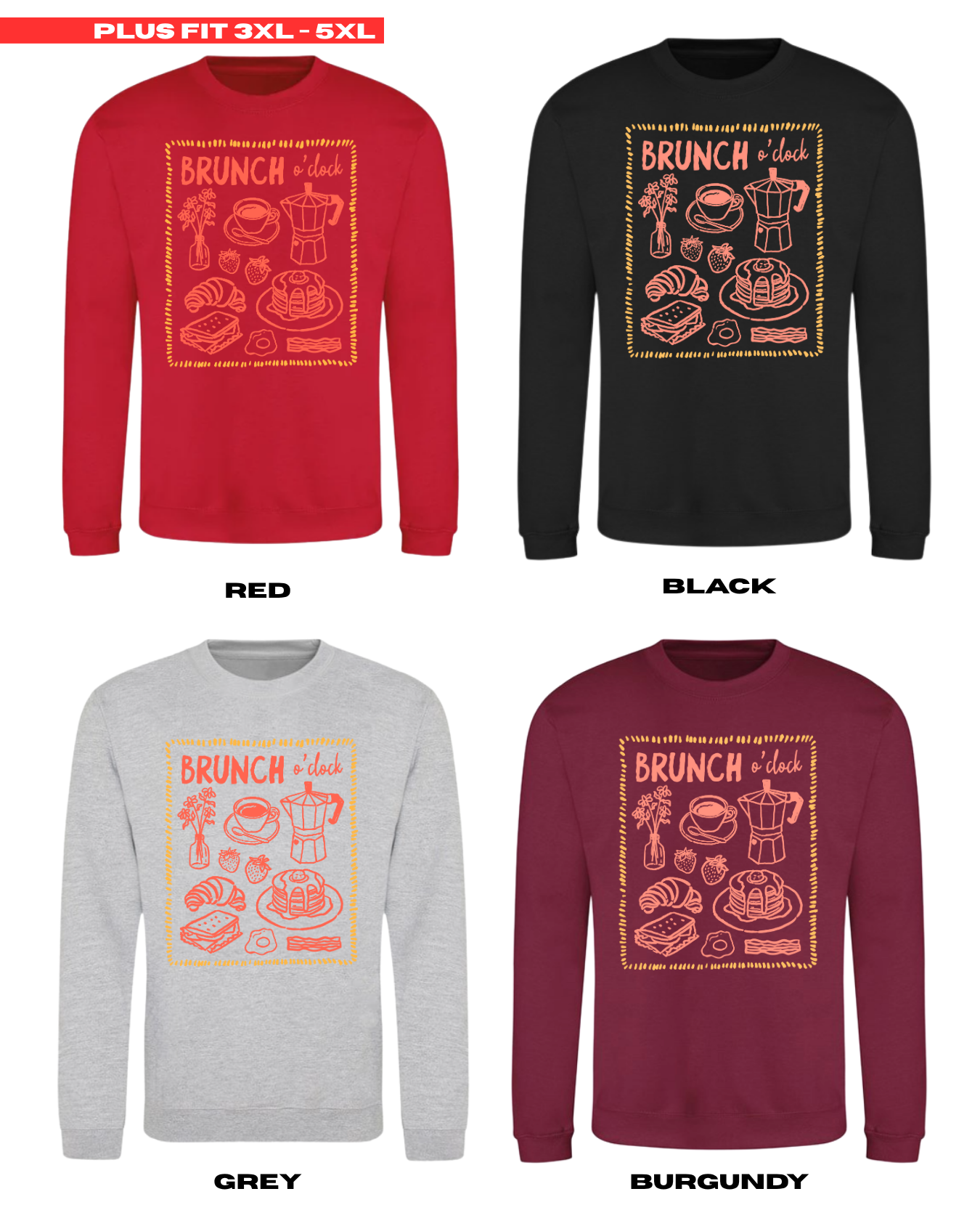 ADULTS Brunch Club Jumper - PLUS FIT