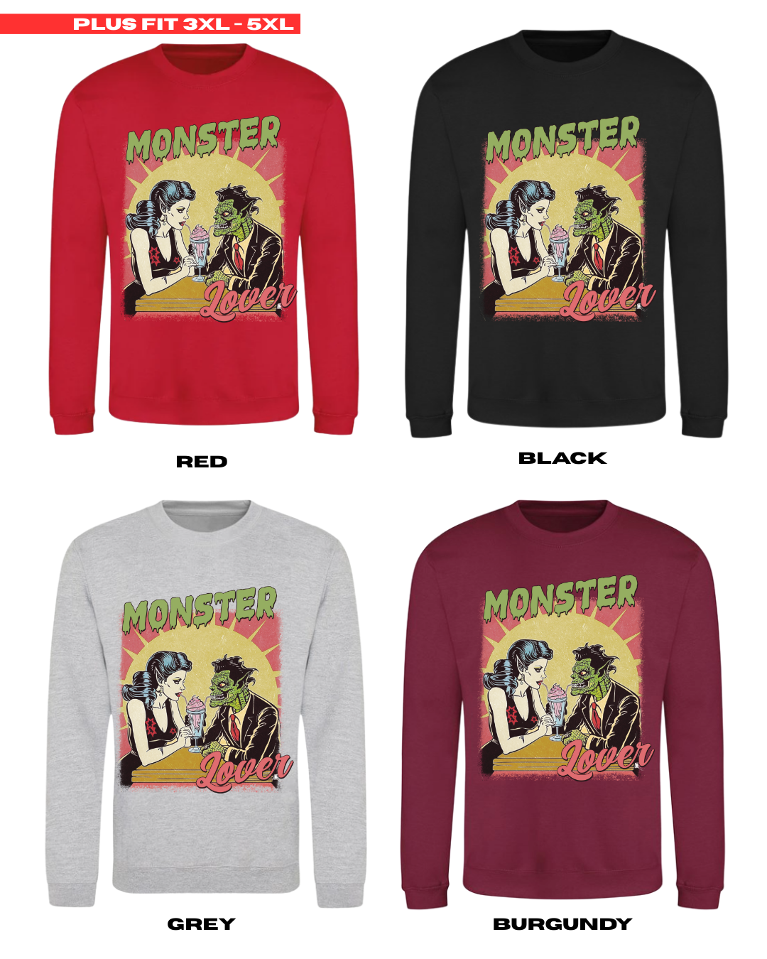 ADULTS Monster Lover Jumper - PLUS FIT