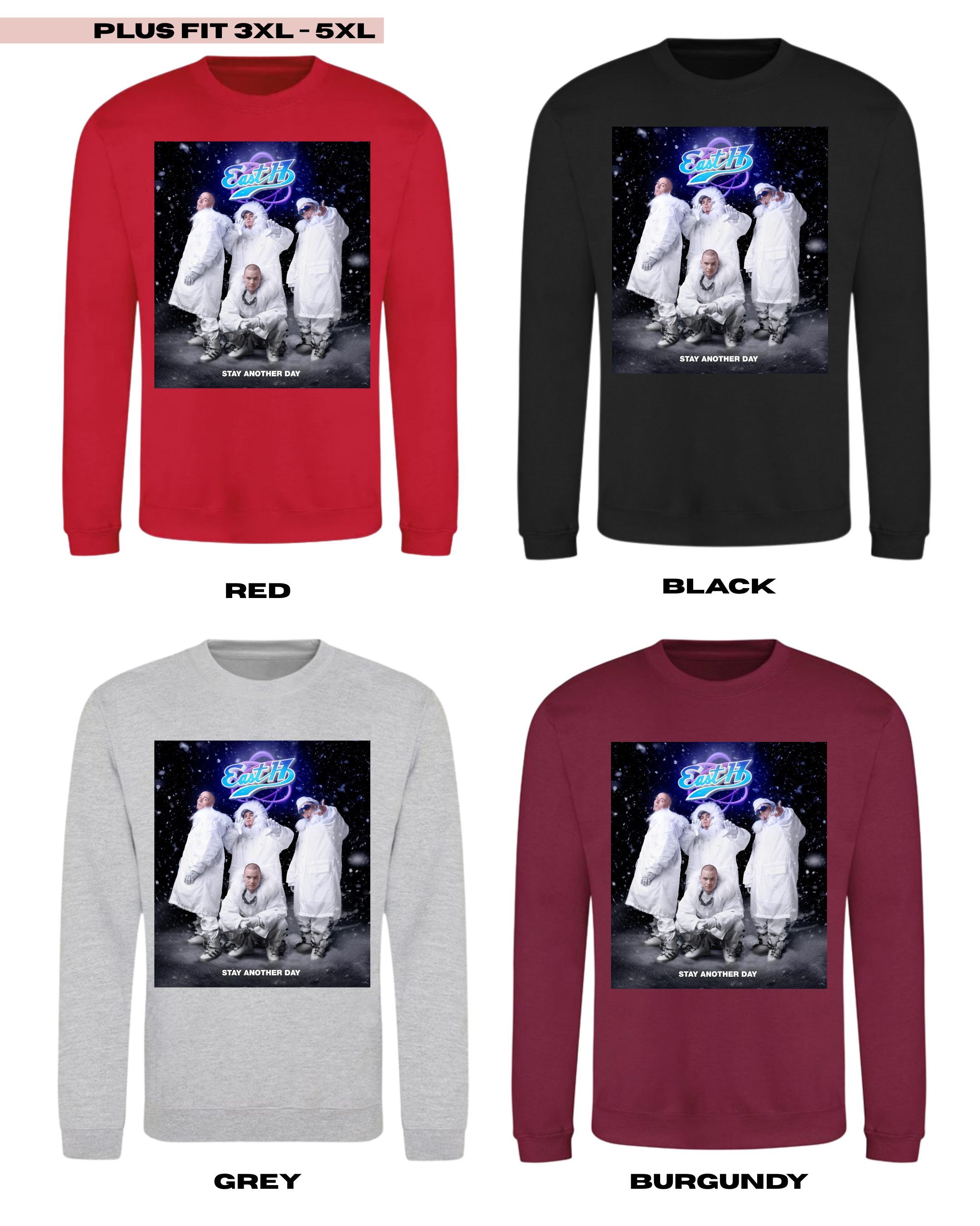 ADULTS EAST17 Stay Another Day Christmas Jumper - PLUS FIT