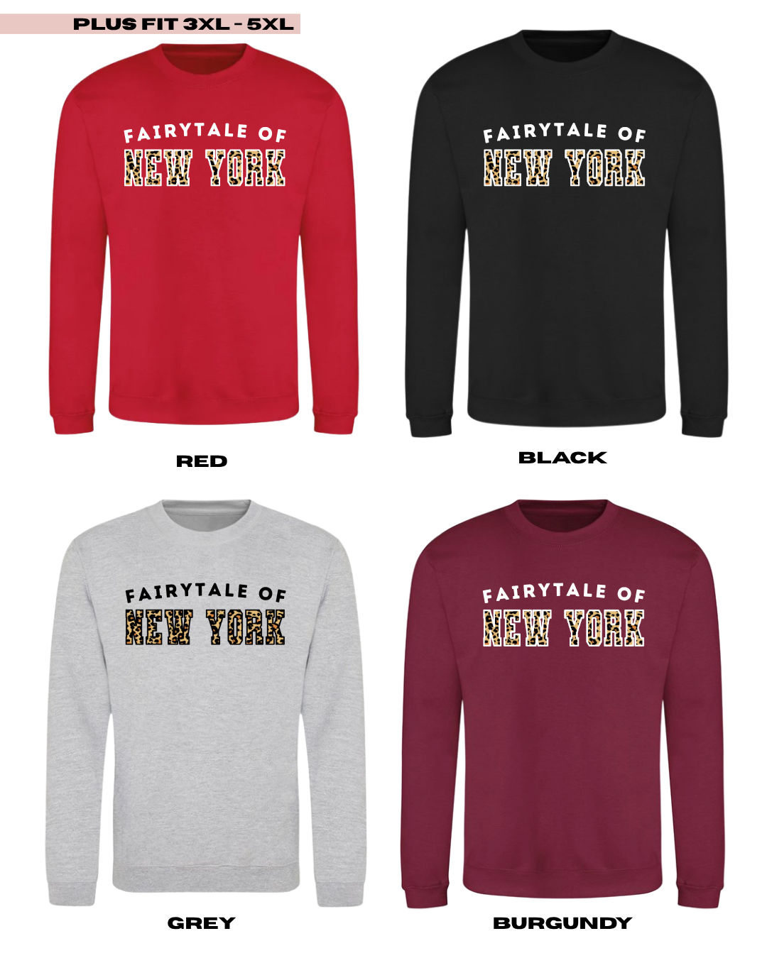 ADULTS Fairytale Of New York Christmas Jumper - PLUS FIT