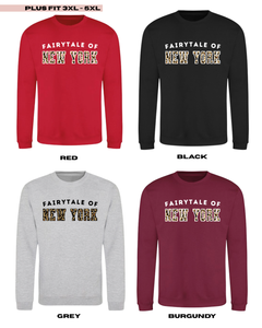 ADULTS Fairytale Of New York Christmas Jumper - PLUS FIT
