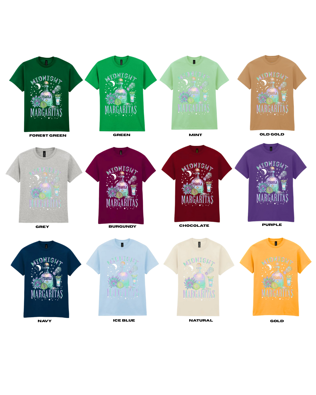 ADULTS Midnight Margaritas TShirt  #2 - STANDARD FIT