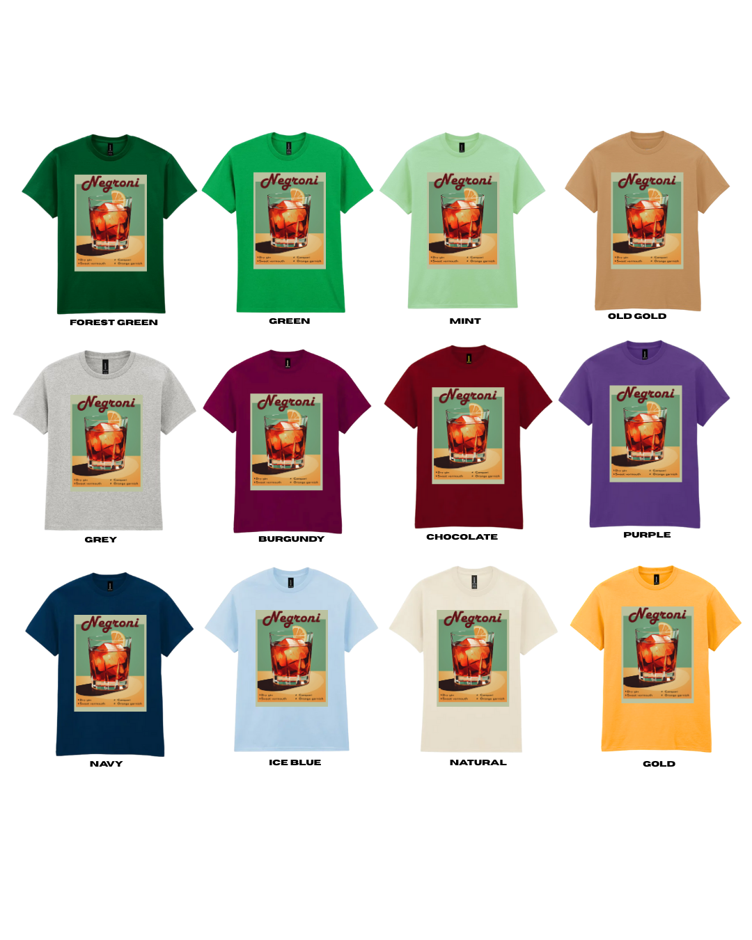 ADULTS Negroni TShirt  - STANDARD FIT