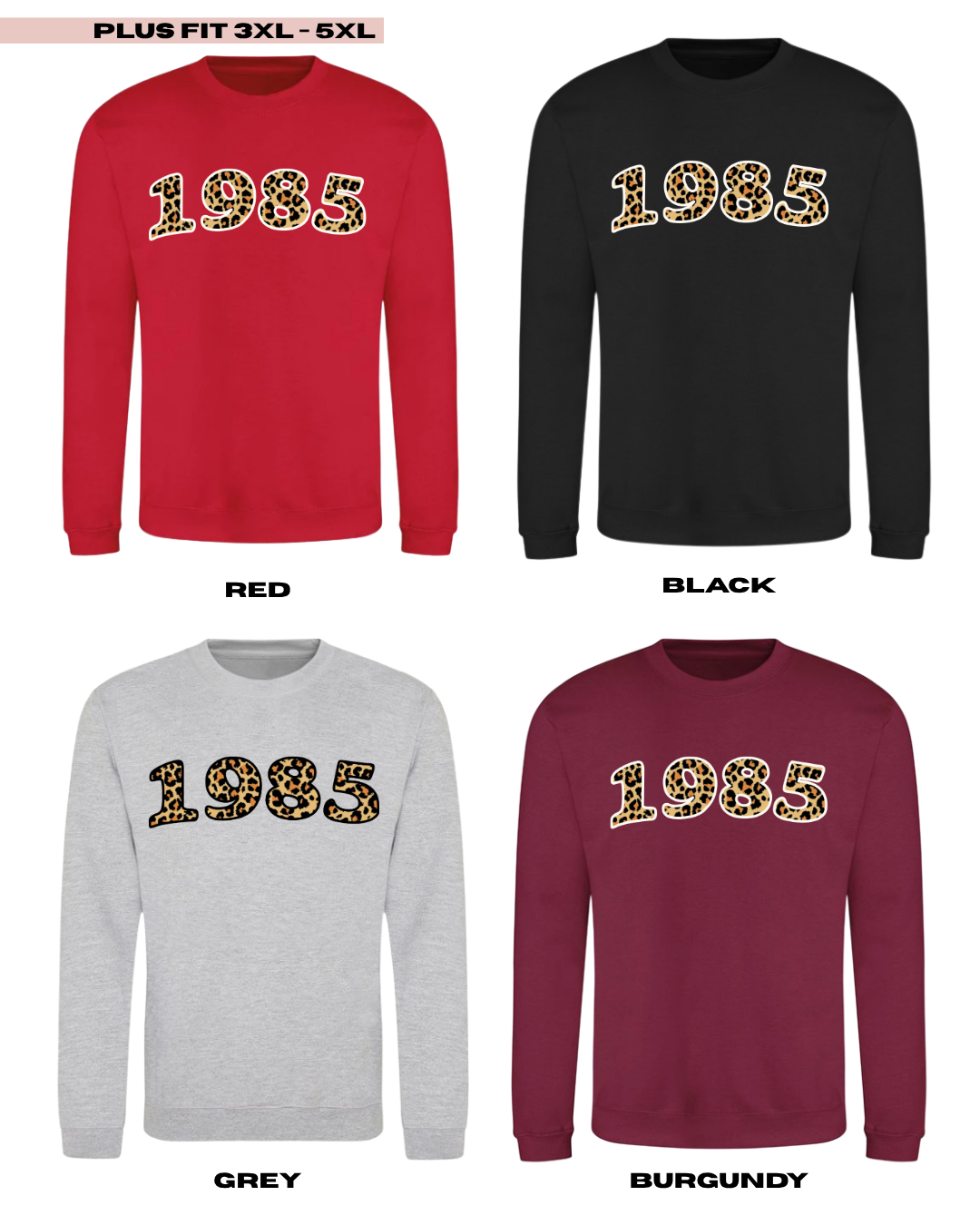 ADULTS Custom Birth Year Jumper - PLUS FIT