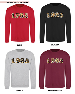 ADULTS Custom Birth Year Jumper - PLUS FIT