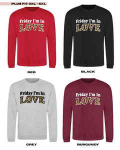 ADULTS Friday I'm In Love Jumper - PLUS FIT