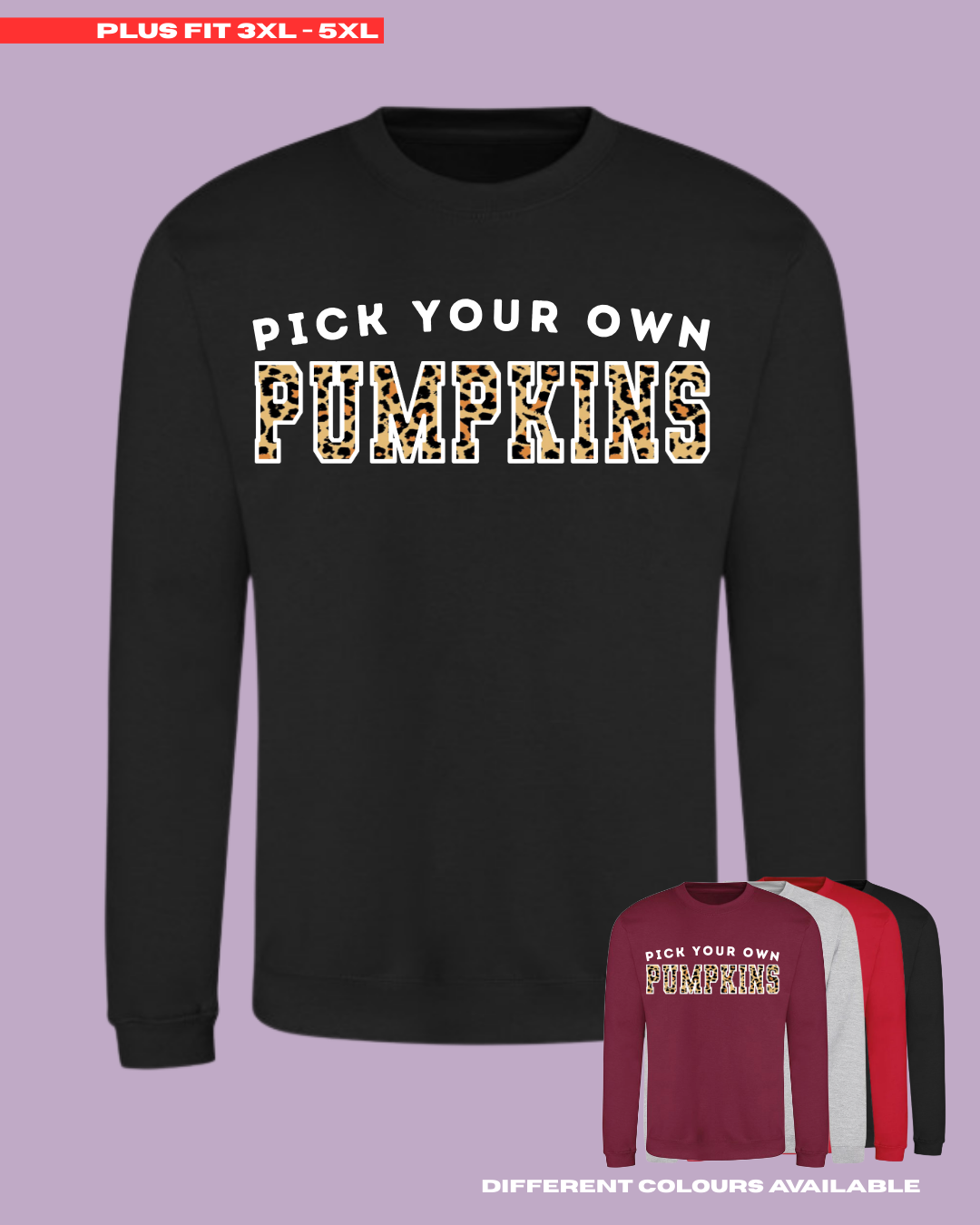 ADULTS Pick Your Own Pumpkins Jumper - PLUS FIT
