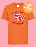 Load image into Gallery viewer, Adults SNACK TIME IS THE BEST TIME T Shirt
